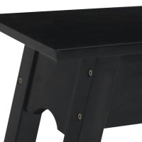 Produktbild för Konsolbord svart 110x30x75 cm massiv mahogny