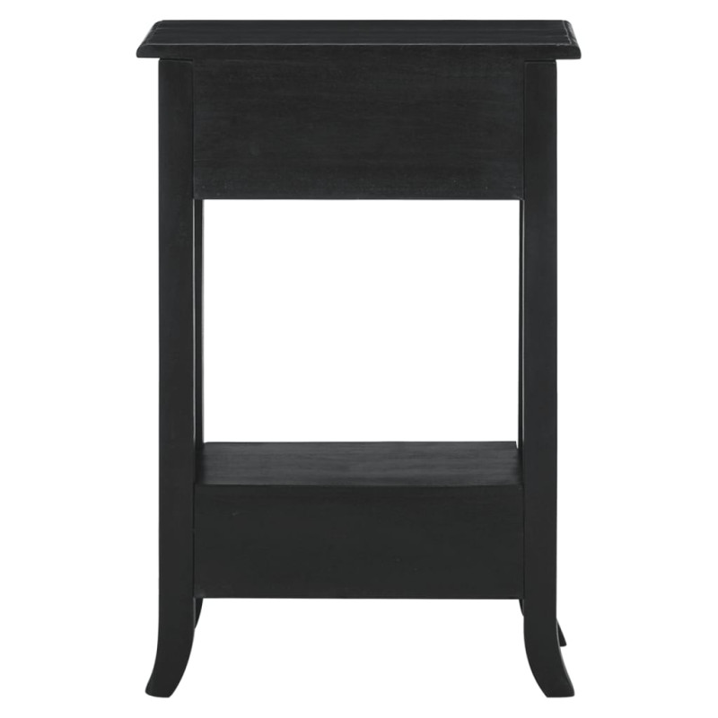 Produktbild för Konsolbord med lådor svart 50x30x75 cm massiv mahogny