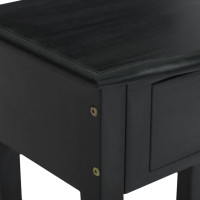 Miniatyr av produktbild för Konsolbord med lådor svart 50x30x75 cm massiv mahogny
