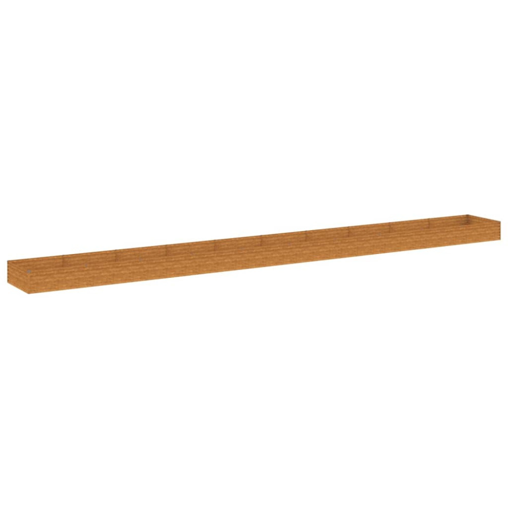 Produktbild för Odlingslåda 960x100x36 cm rosttrögt stål