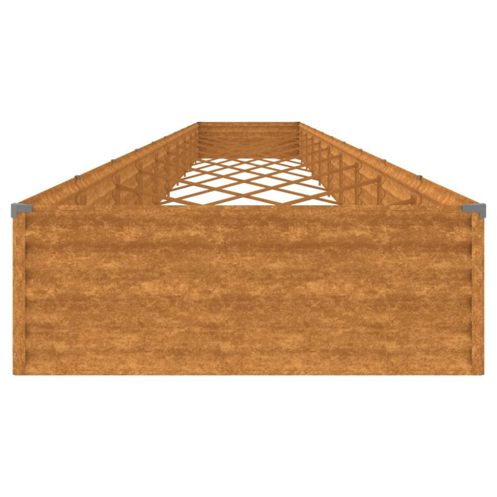 Produktbild för Odlingslåda 960x100x36 cm rosttrögt stål