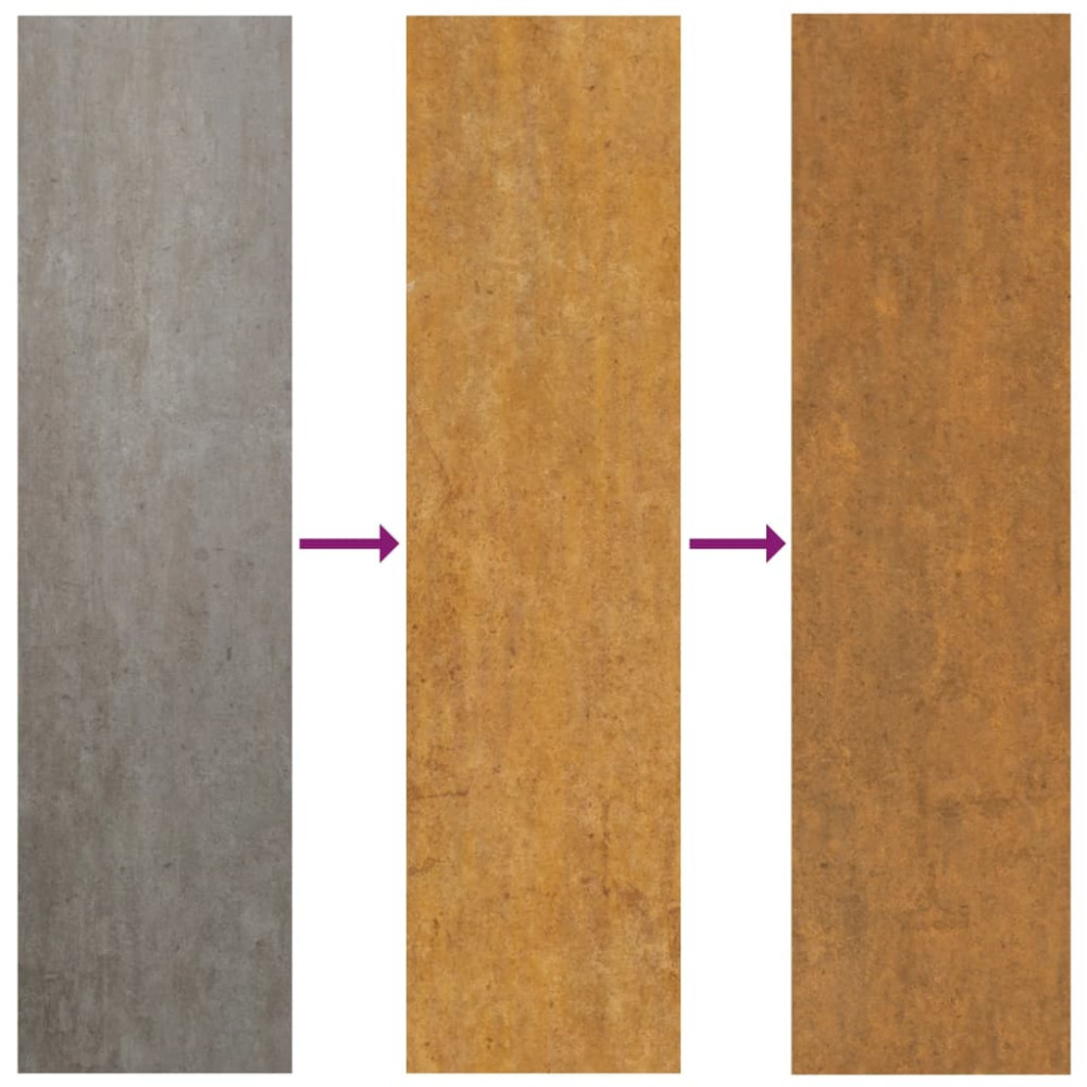 Produktbild för Odlingslåda 960x100x36 cm rosttrögt stål