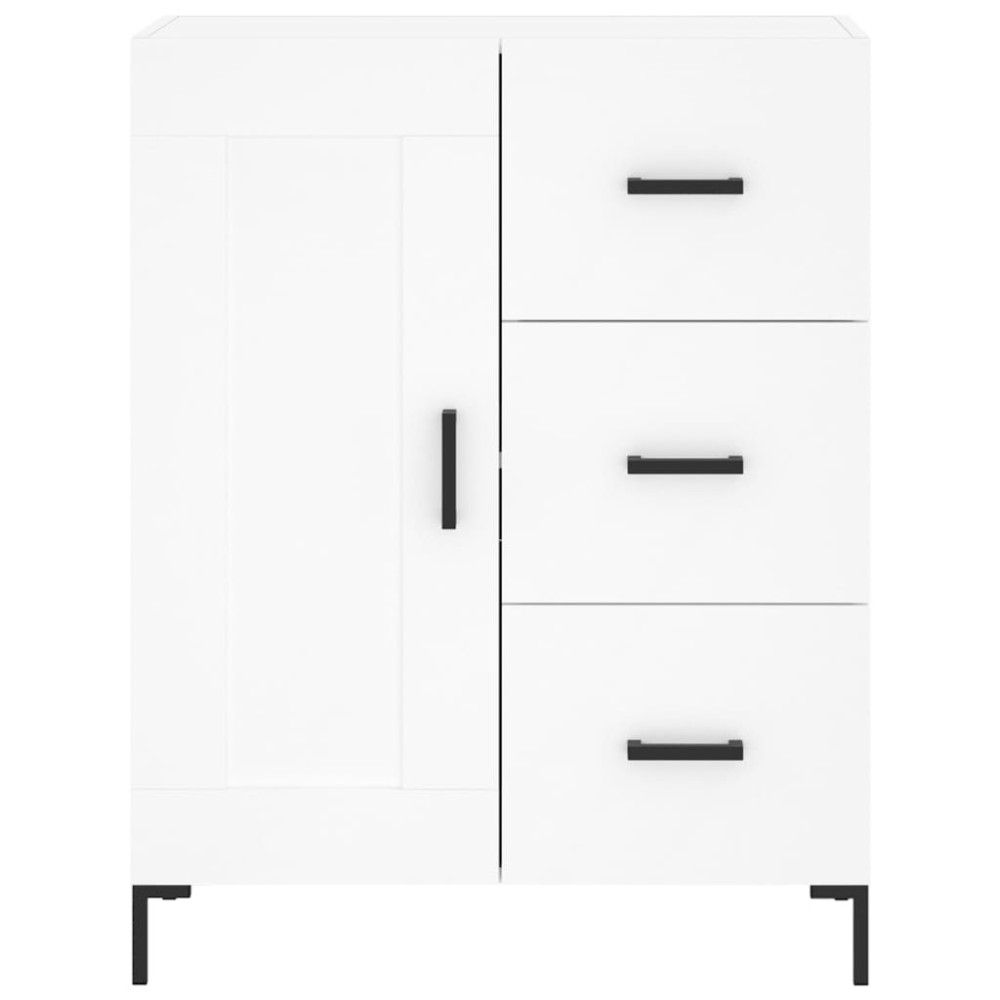 Produktbild för Skåp vit 69,5x34x90 cm konstruerat trä