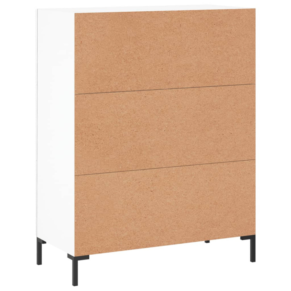 Produktbild för Skåp vit 69,5x34x90 cm konstruerat trä