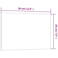 Produktbild för Väggmonterad magnettavla vit 30x20 cm härdat glas