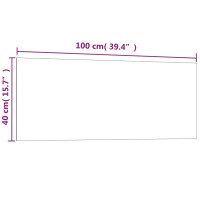 Produktbild för Väggmonterad magnettavla vit 100x40 cm härdat glas