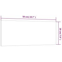 Produktbild för Väggmonterad magnettavla vit 50x20 cm härdat glas