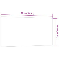 Produktbild för Väggmonterad magnettavla vit 80x40 cm härdat glas