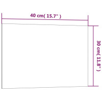 Produktbild för Väggmonterad magnettavla vit 40x30 cm härdat glas