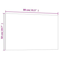 Produktbild för Väggmonterad magnettavla svart 80x50 cm härdat glas