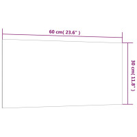 Produktbild för Väggmonterad magnettavla svart 60x30 cm härdat glas