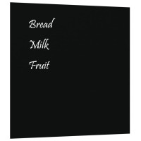 Produktbild för Väggmonterad magnettavla svart 60x60 cm härdat glas