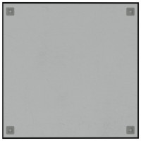 Produktbild för Väggmonterad magnettavla svart 60x60 cm härdat glas