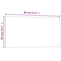 Produktbild för Väggmonterad magnettavla svart 80x40 cm härdat glas