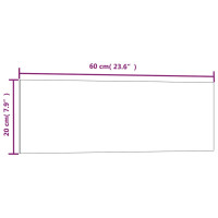 Produktbild för Väggmonterad magnettavla vit 60x20 cm härdat glas