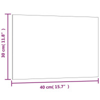 Produktbild för Väggmonterad magnettavla svart 40x30 cm härdat glas