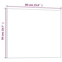 Produktbild för Väggmonterad magnettavla svart 60x50 cm härdat glas