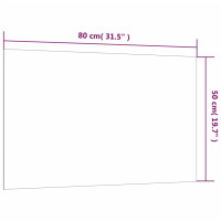 Produktbild för Väggmonterad magnettavla vit 80x50 cm härdat glas