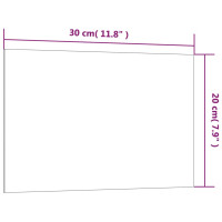 Produktbild för Väggmonterad magnettavla svart 30x20 cm härdat glas