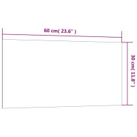 Produktbild för Väggmonterad magnettavla vit 60x30 cm härdat glas