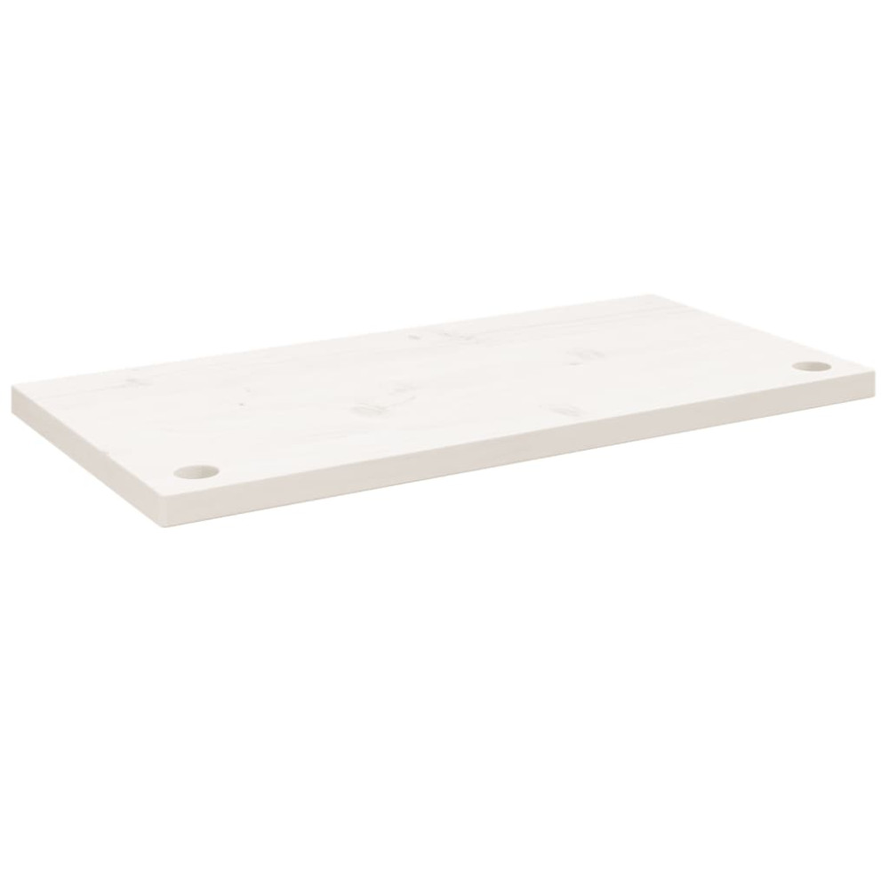 Produktbild för Skrivbordsskiva vit 80x40x2,5 cm massiv furu