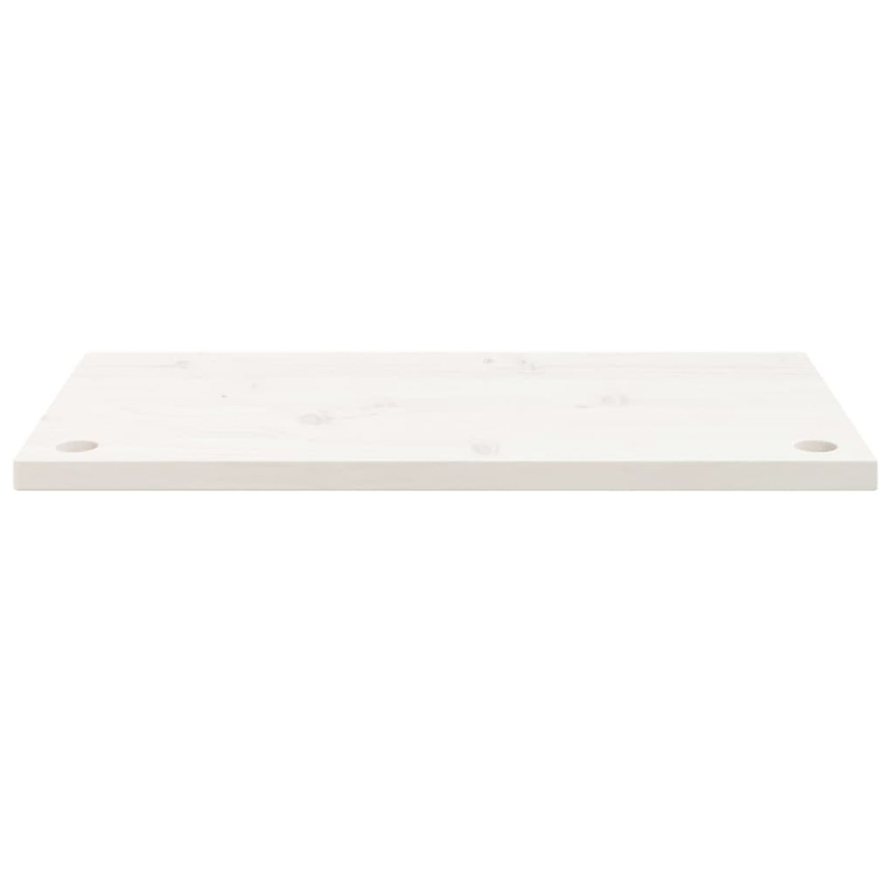 Produktbild för Skrivbordsskiva vit 80x40x2,5 cm massiv furu