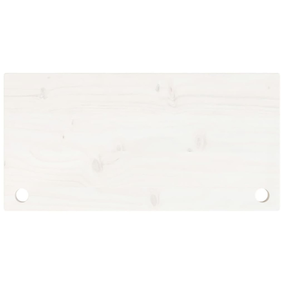 Produktbild för Skrivbordsskiva vit 80x40x2,5 cm massiv furu