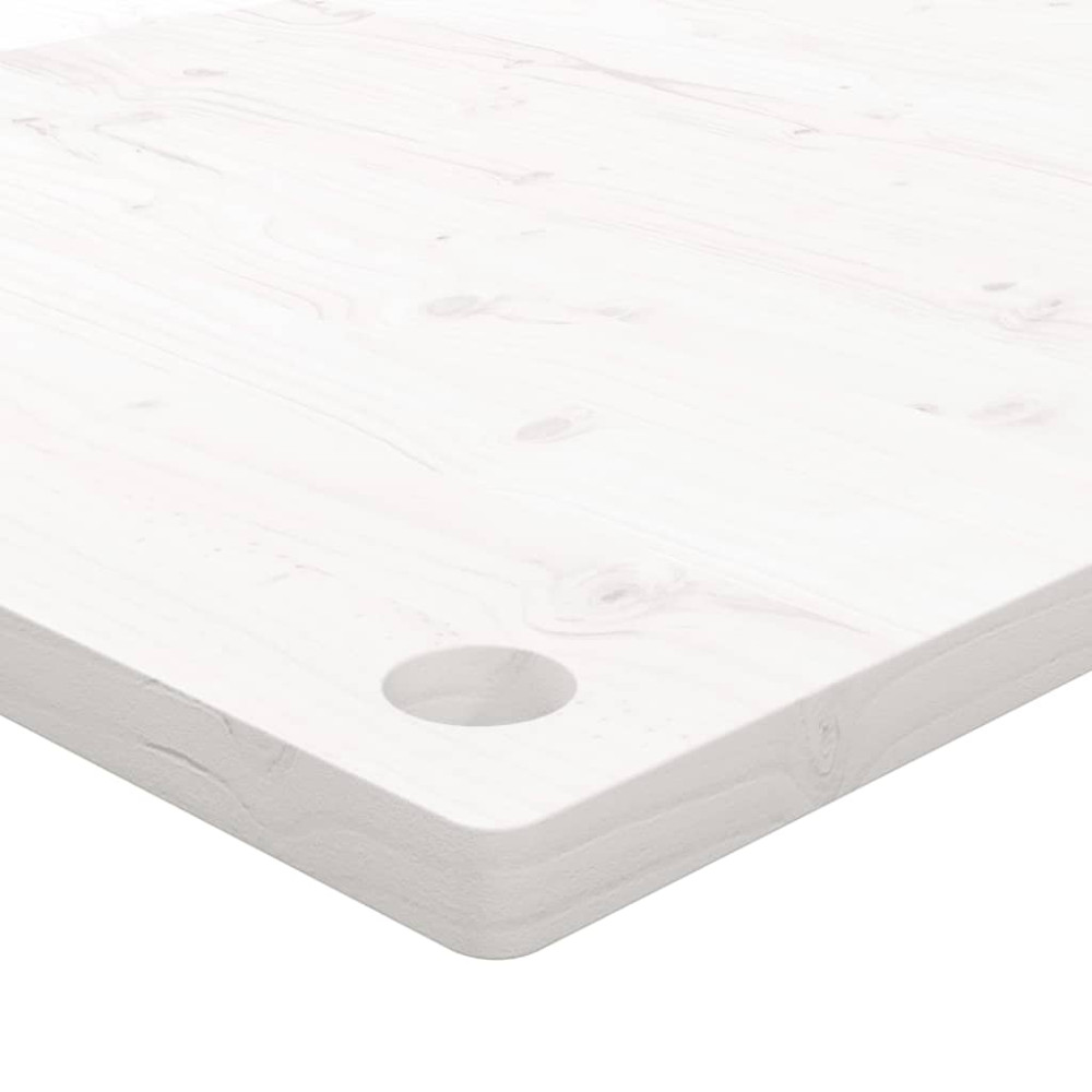 Produktbild för Skrivbordsskiva vit 80x40x2,5 cm massiv furu