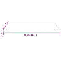Produktbild för Skrivbordsskiva vit 80x40x2,5 cm massiv furu