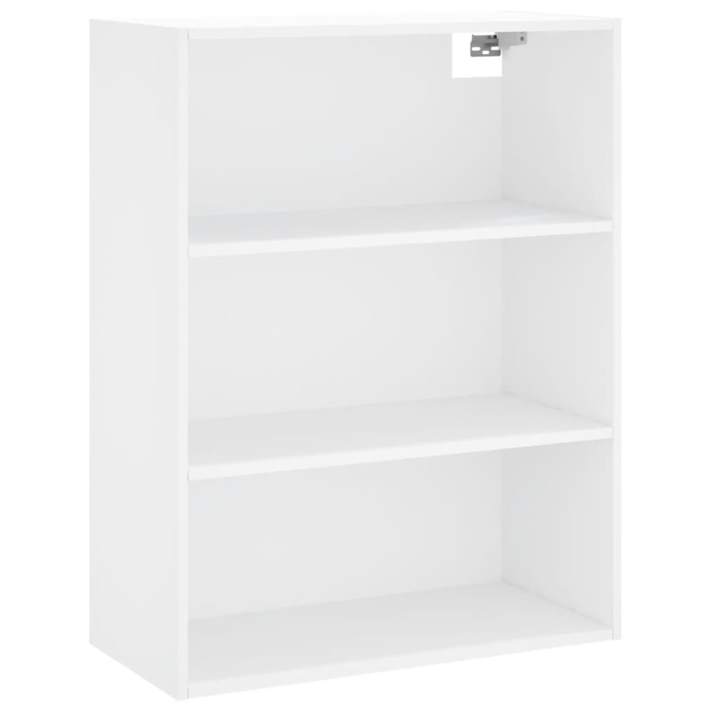 Produktbild för Högskåp vit 69,5x34x180 cm konstruerat trä