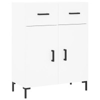 Produktbild för Högskåp vit 69,5x34x180 cm konstruerat trä