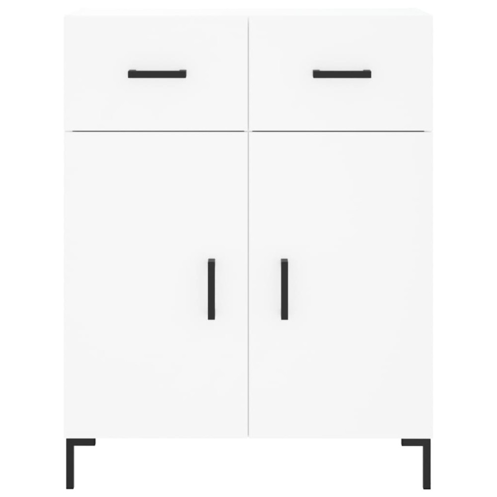 Produktbild för Högskåp vit 69,5x34x180 cm konstruerat trä