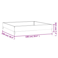 Produktbild för Odlingslåda upphöjd 100x100x18,5 cm rosttrögt stål