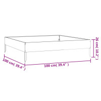 Produktbild för Odlingslåda 100x100x26 cm rosttrögt stål