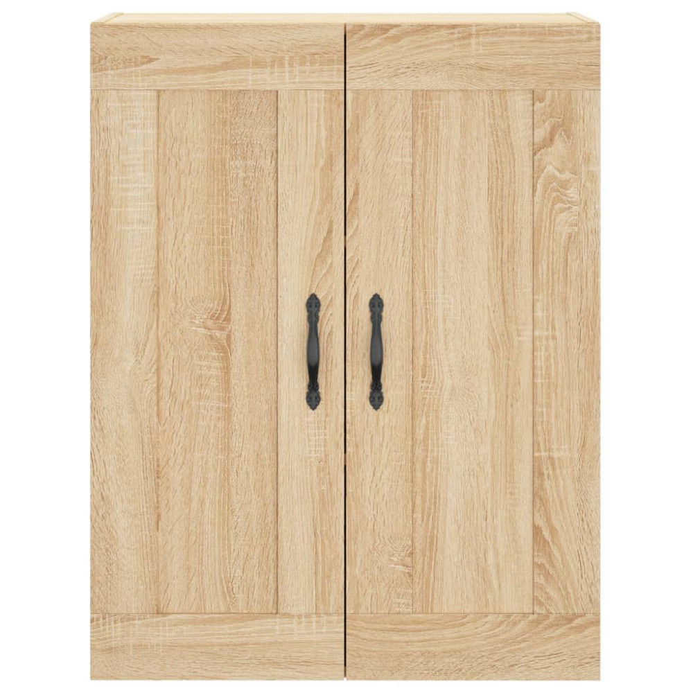 Produktbild för Högskåp sonoma-ek 69,5x34x180 cm konstruerat trä