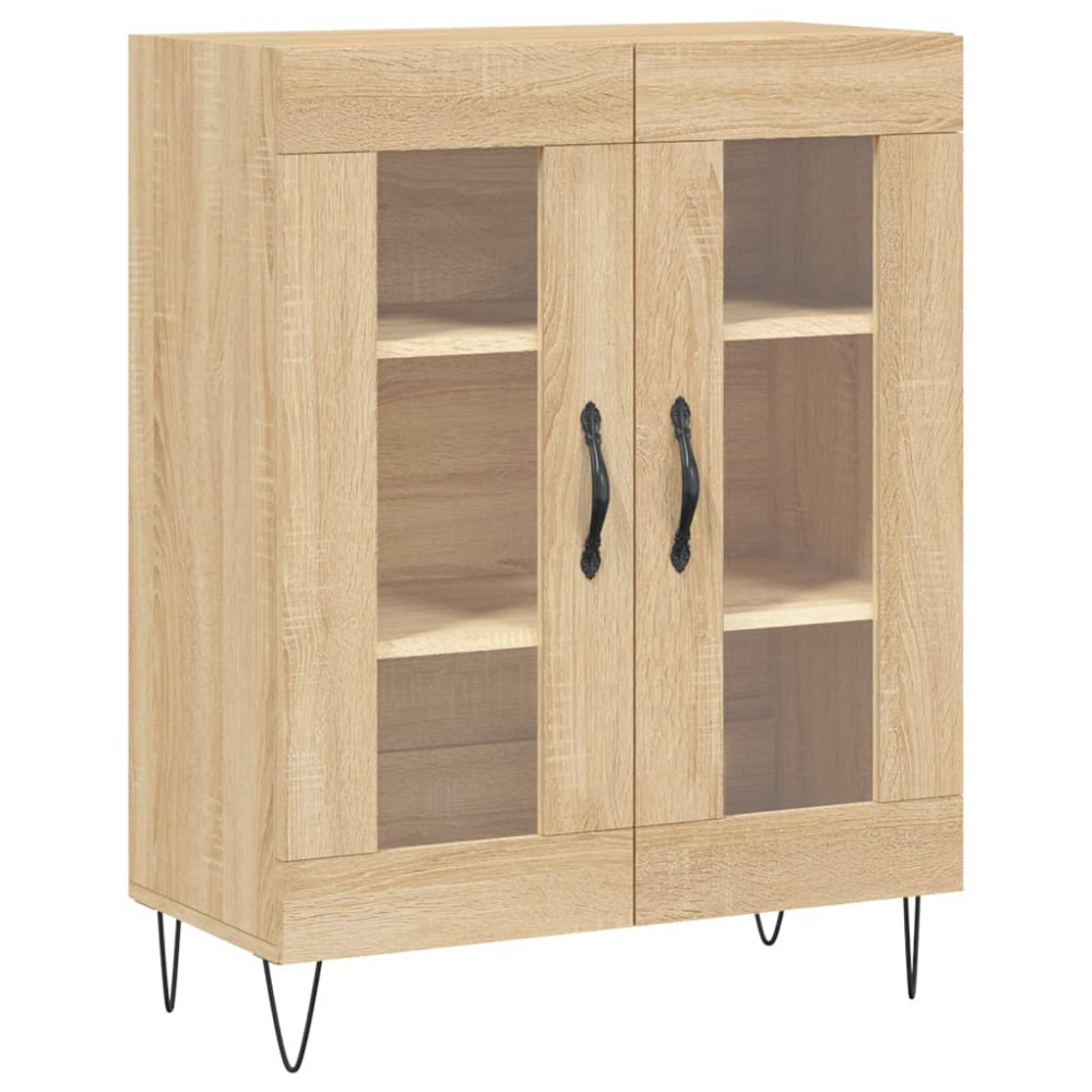 Produktbild för Högskåp sonoma-ek 69,5x34x180 cm konstruerat trä