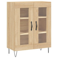Produktbild för Högskåp sonoma-ek 69,5x34x180 cm konstruerat trä
