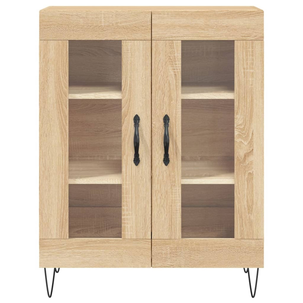 Produktbild för Högskåp sonoma-ek 69,5x34x180 cm konstruerat trä