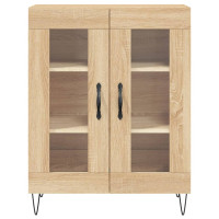Produktbild för Högskåp sonoma-ek 69,5x34x180 cm konstruerat trä