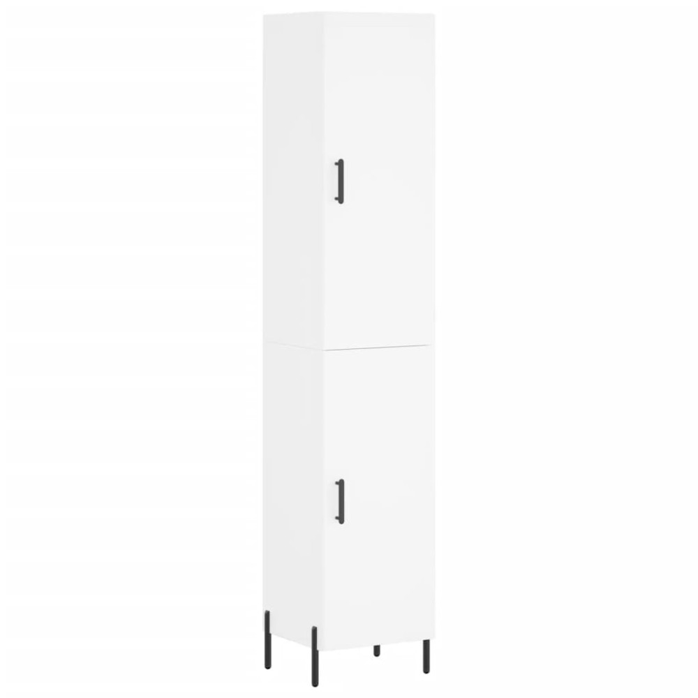Produktbild för Högskåp vit 34,5x34x180 cm konstruerat trä