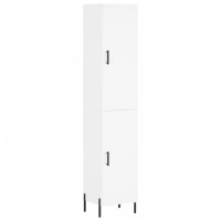 Produktbild för Högskåp vit 34,5x34x180 cm konstruerat trä