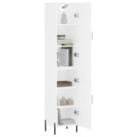 Produktbild för Högskåp vit 34,5x34x180 cm konstruerat trä