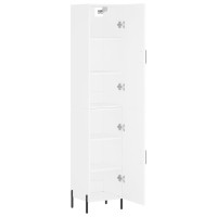 Produktbild för Högskåp vit 34,5x34x180 cm konstruerat trä