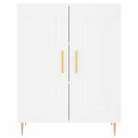 Produktbild för Högskåp vit 69,5x34x180 cm konstruerat trä