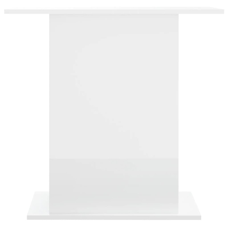 Produktbild för Akvariebänk vit högglans 75x36x72,5 cm konstruerat trä