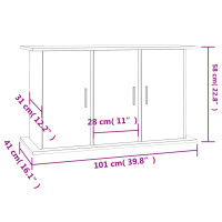 Produktbild för Akvariebänk rökfärgad ek 101x41x58 cm konstruerat trä