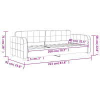 Produktbild för Dagbädd svart 80x200 cm sammet