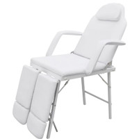 Miniatyr av produktbild för Bärbar behandlingsstol konstläder 185x78x76 cm vit