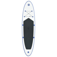 Produktbild för SUP surfingbräda uppblåsbar blå och vit