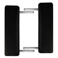 Miniatyr av produktbild för Hopfällbar massagebänk med 2 sektioner aluminium svart